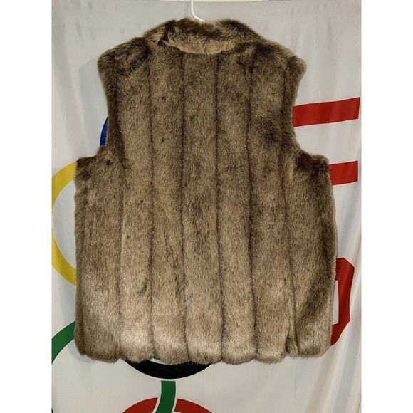 Donna Salyers Fabulous Furs Faux Fur Vest Coat Womens Large Acrylic - Picture 8 of 8